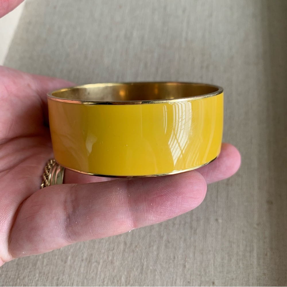 JCREW yellow enamel bangle bracelet